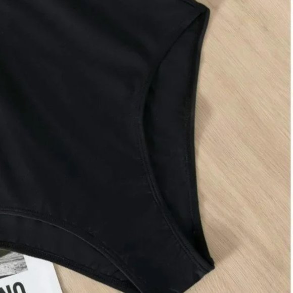 Gold Trim One Piece Swim Suit Bathing Suit - Picture 8 of 9